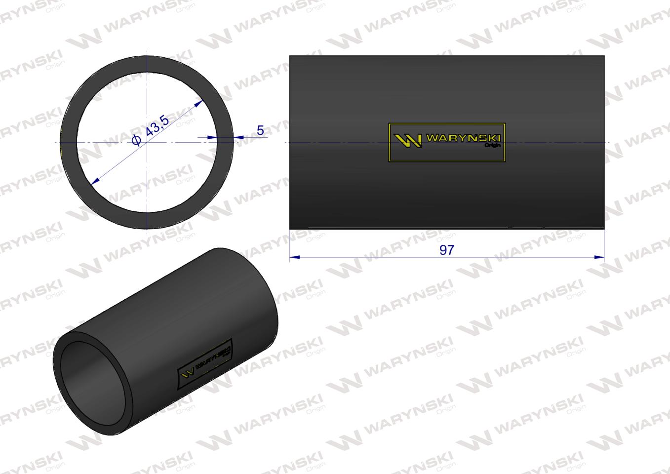Przewód gumowy chłodnicy wzmacniany Bizon Z-056 WARYŃSKI