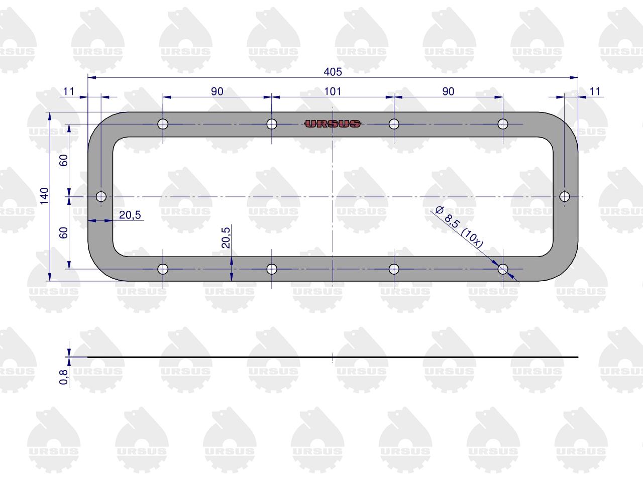 Uszczelka dolna zwolnicy krążelit 0.8mm C-360 ( sprzedawane po 5 ) ORYGINAŁ URSUS