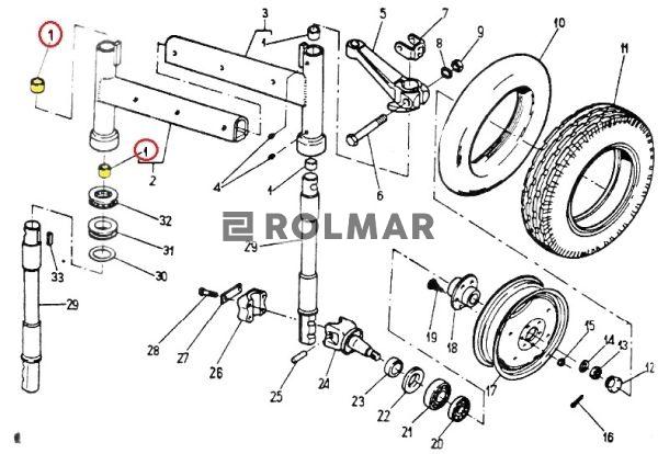 Tuleja sworznia zwrotnicy C-330/360