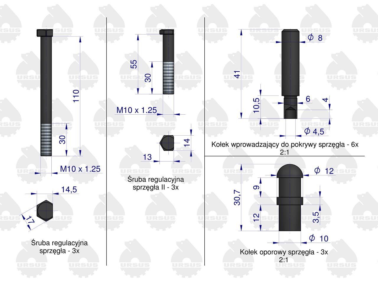 Komplet naprawczy sprzęgła C-330/360 50511180 Oryginał Ursus