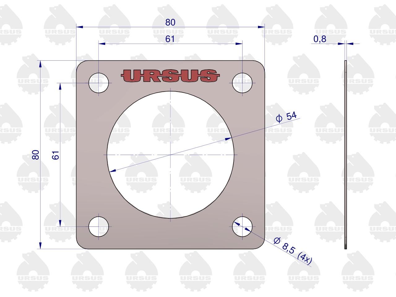 Uszczelka termostatu 951310 krążelit 0.8mm C-360 Zetor ( sprzedawane po 10 ) ORYGINAŁ URSUS