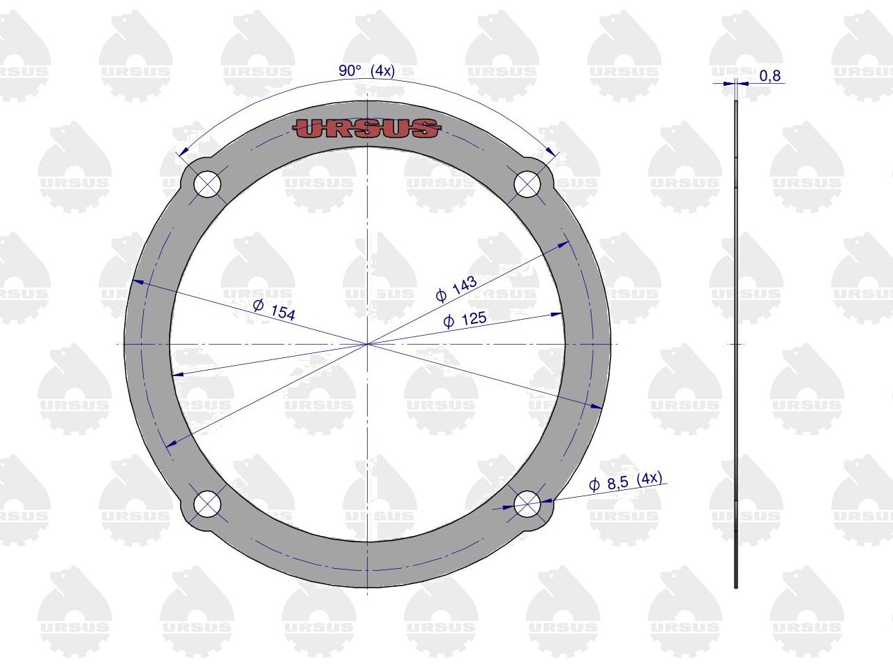 Komplet ( zestaw ) uszczelek zwolnicy 50528020. 50428120. 50528040 C-360 ORYGINAŁ URSUS