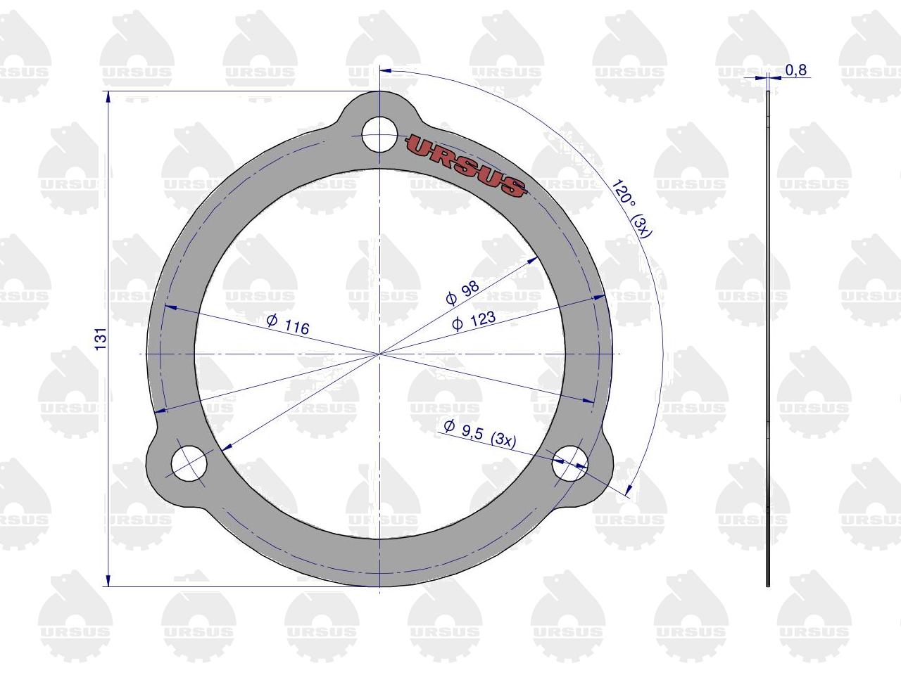 Komplet ( zestaw ) uszczelek zwolnicy 50528020. 50428120. 50528040 C-360 ORYGINAŁ URSUS