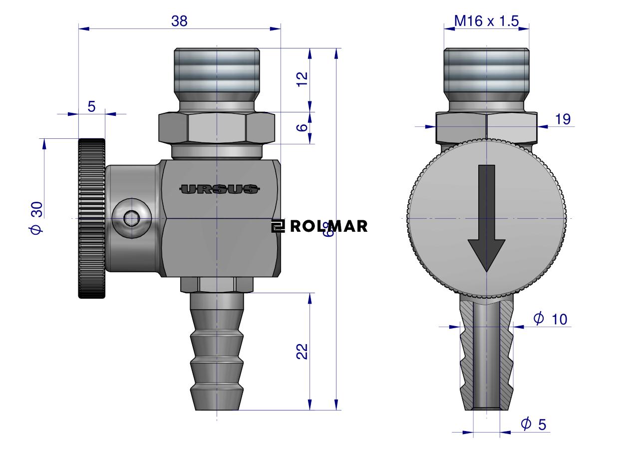 Kran paliwa ( kranik )  C-330/C-360 50552110 ORYGINAŁ URSUS