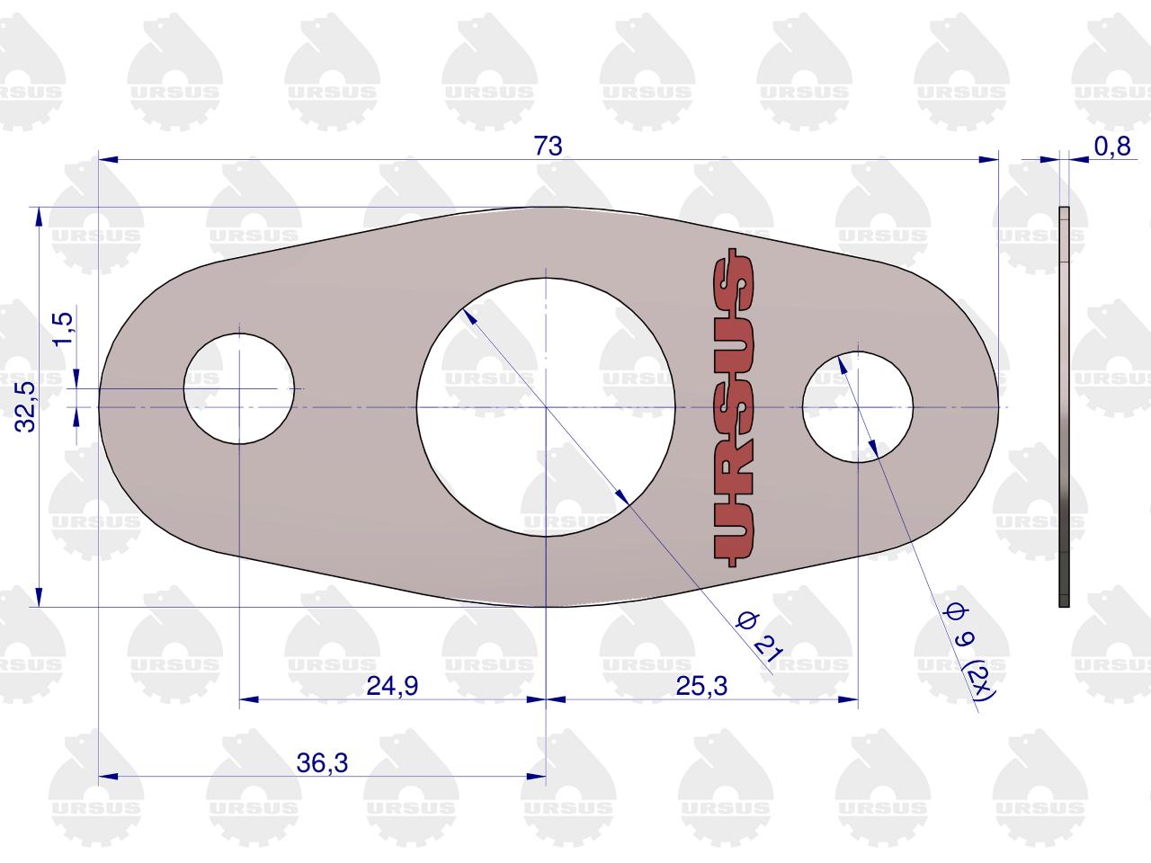 Uszczelka korpusu przekładni licznika krążelit 0.8mm C-360 ( sprzedawane po 10 ) ORYGINAŁ URSUS