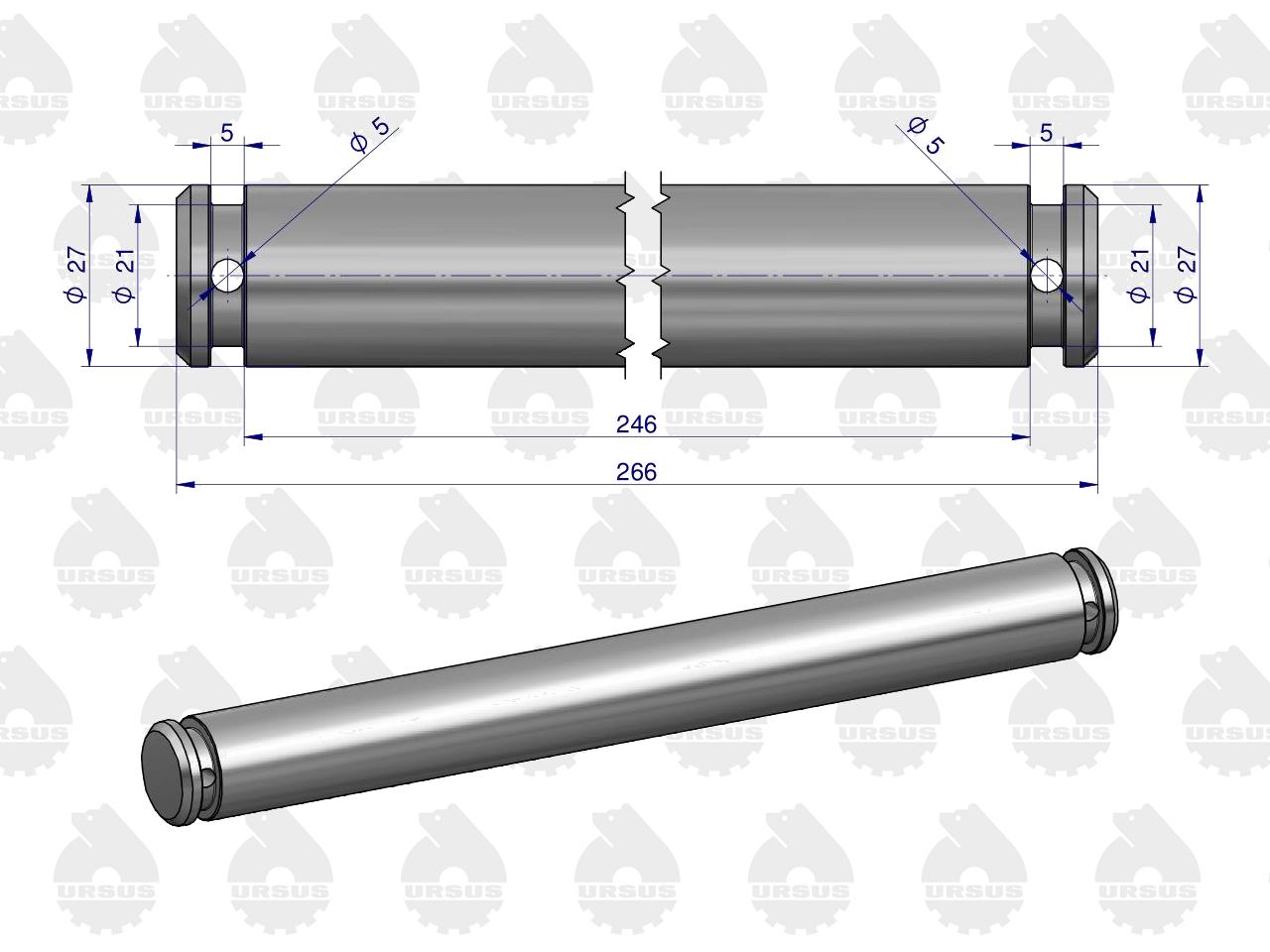 Sworzeń wieszaka ramy C-360 ORYGINAŁ URSUS