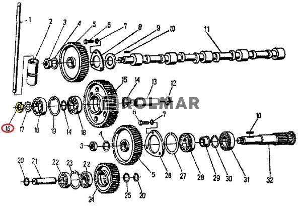 Nakrętka łożyskowa KM4 970703 C-360/Zetor ( sprzedawane po 5 )