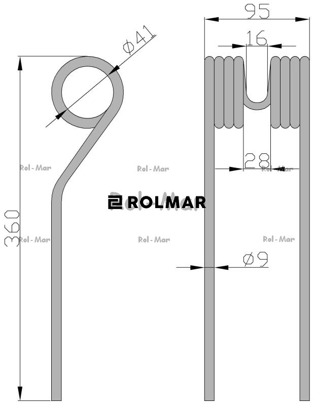 Palec Przetrząsarka Karuzelowa ( sprzedawane po 5 )