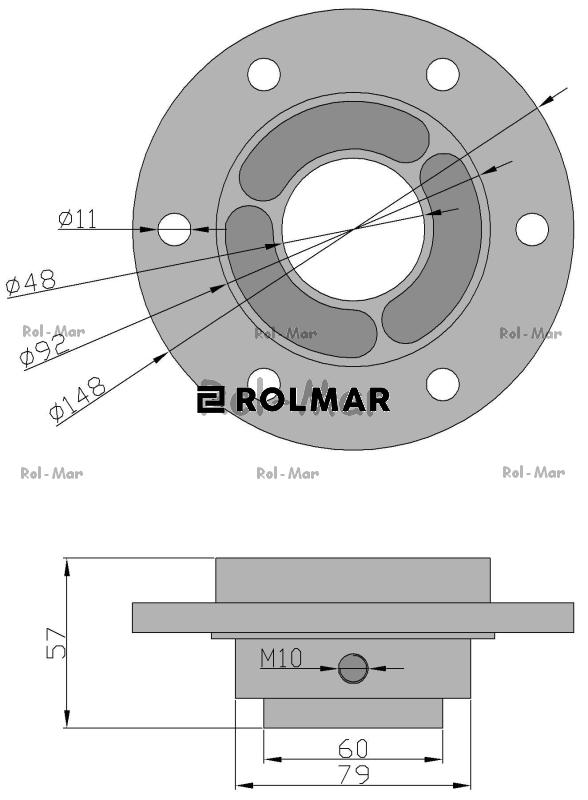 Piasta koła pasowego E19522003 508903008 Kosiarka Czeska
