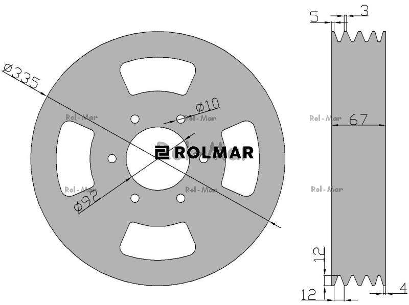 Koło pasowe duże E93325002 508810013 Kosiarka Czeska