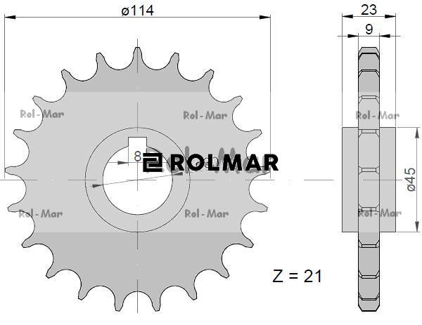Koło łańcuchowe przekładni Z-21 Neptun