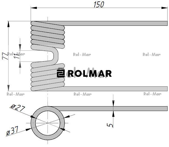 Palec podbieracza przyczepa samozbierająca Niemiecka