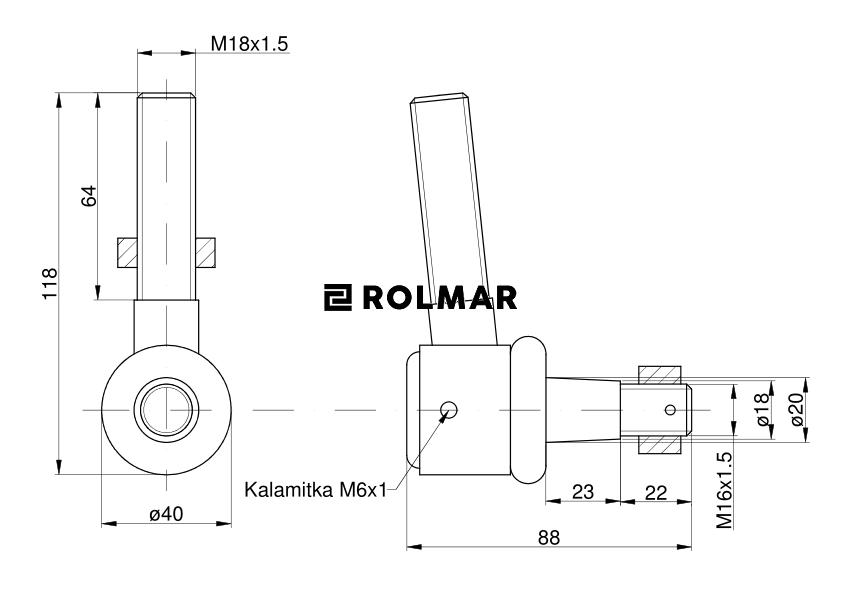 Przegub układu kierowniczego Zetor prawy