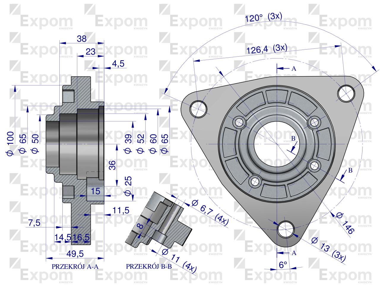 Głowica rozrusznika T-25 MTZ typu Magneton 9142780 Blue Line EXPOM KWIDZYN