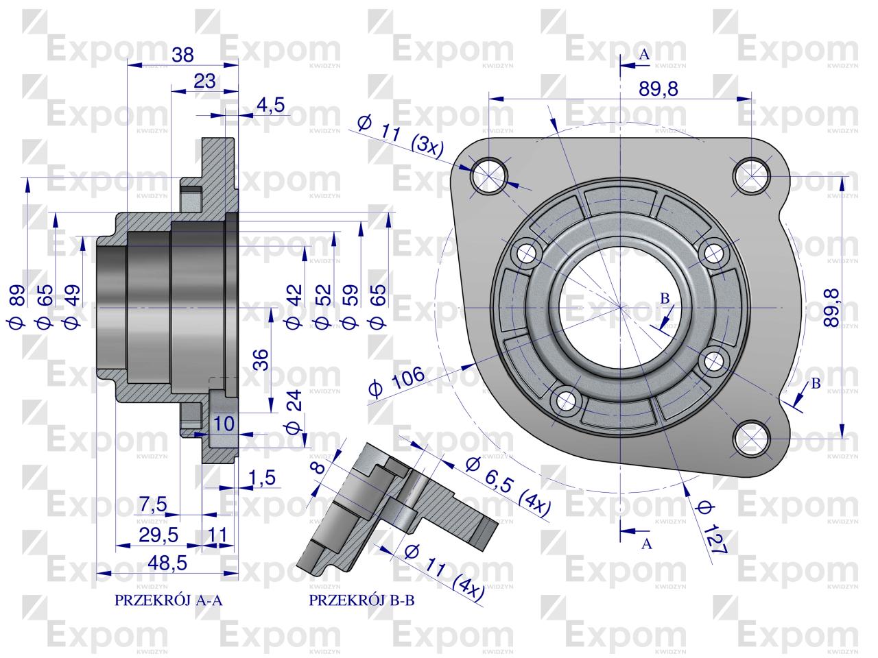 Głowica rozrusznika Fiat typu Magneton 9142744 Blue Line EXPOM KWIDZYN