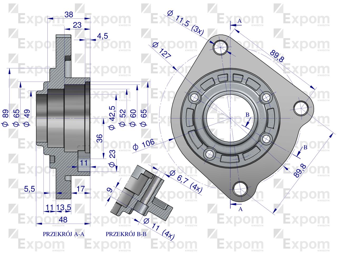 Głowica rozrusznika Case MF typu Magneton 9142720 Blue Line EXPOM KWIDZYN