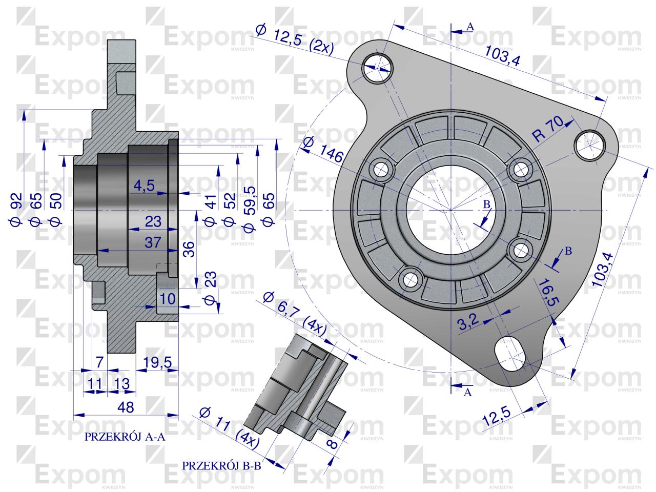 Głowica rozrusznika C-360 3P MF-3 typu Magneton 9142764 Blue Line EXPOM KWIDZYN