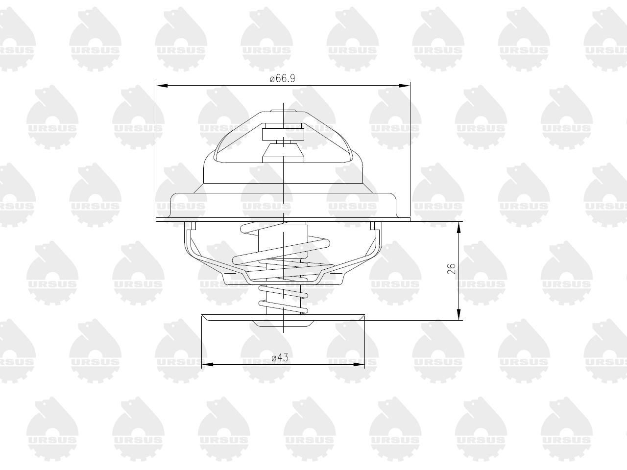 Termostat Forterra Zetor 70011316 ORYGINAŁ URSUS
