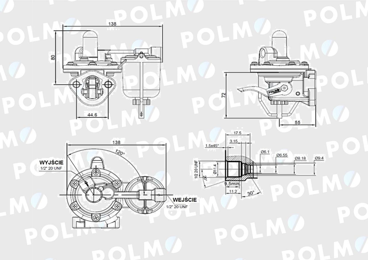 Pompa zasilająca 25066016 POLMO