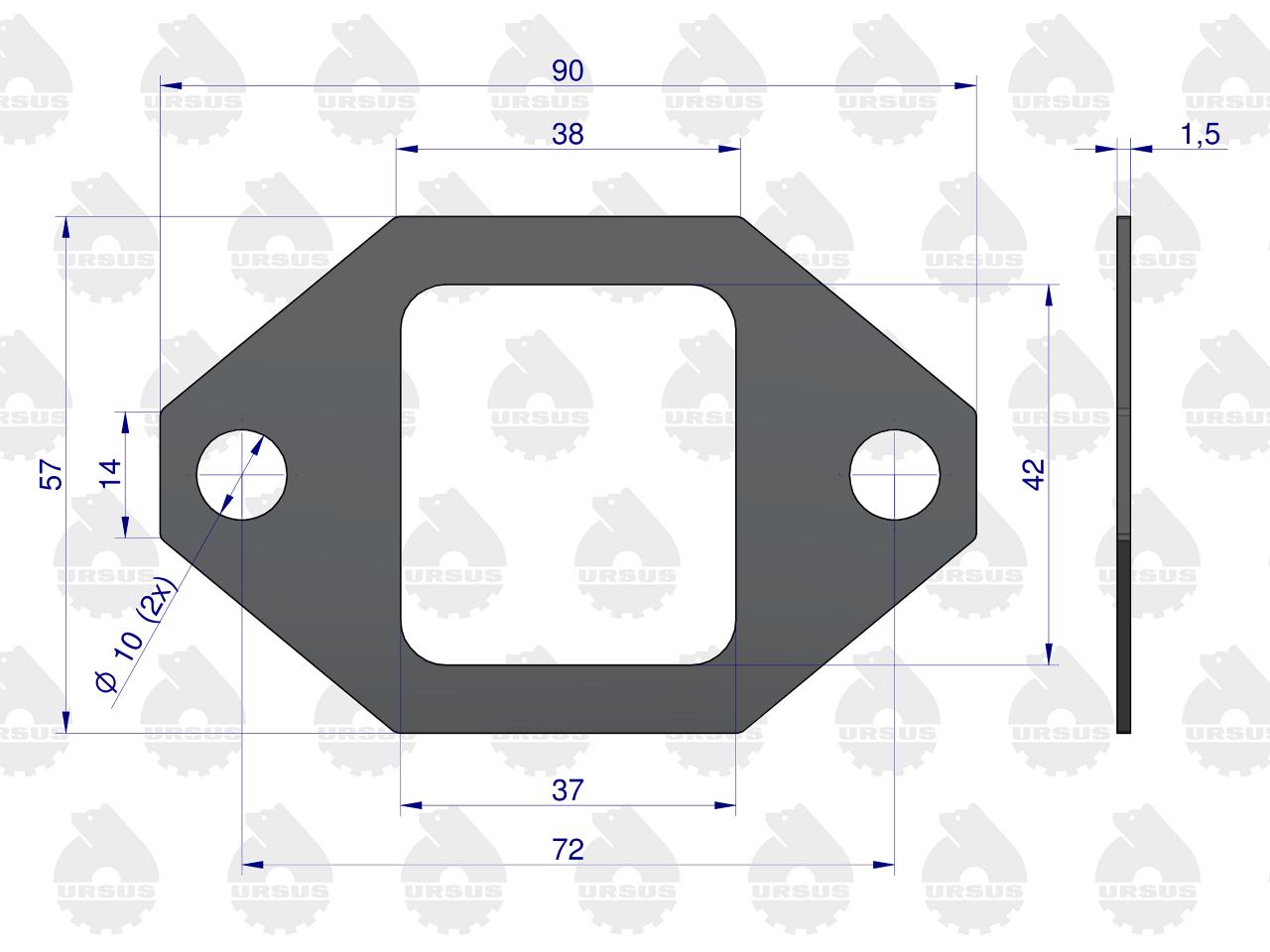 Uszczelka przewodu wydechowego 55010510 C-385 ( sprzedawane po 10 ) ORYGINAŁ URSUS