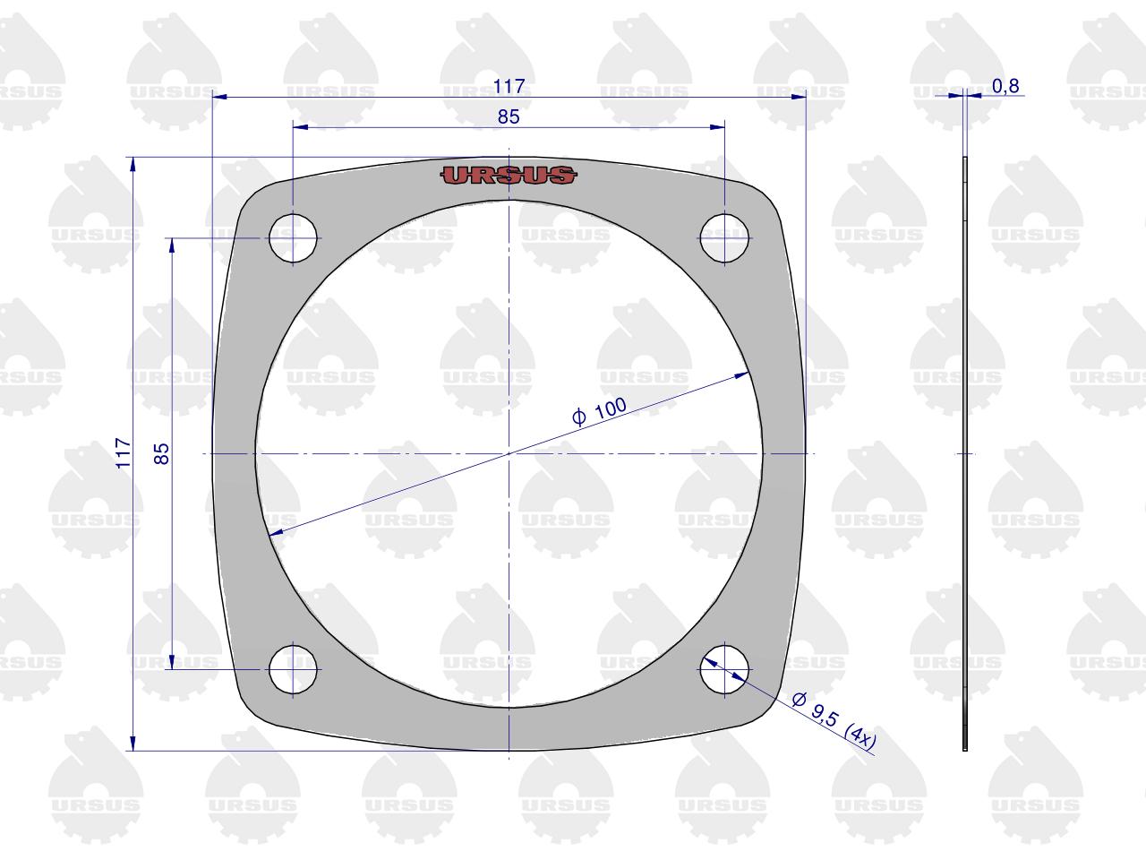 Komplet ( zestaw ) uszczelek skrzyni C-385 ORYGINAŁ URSUS