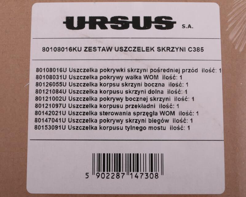 Komplet ( zestaw ) uszczelek skrzyni C-385 ORYGINAŁ URSUS