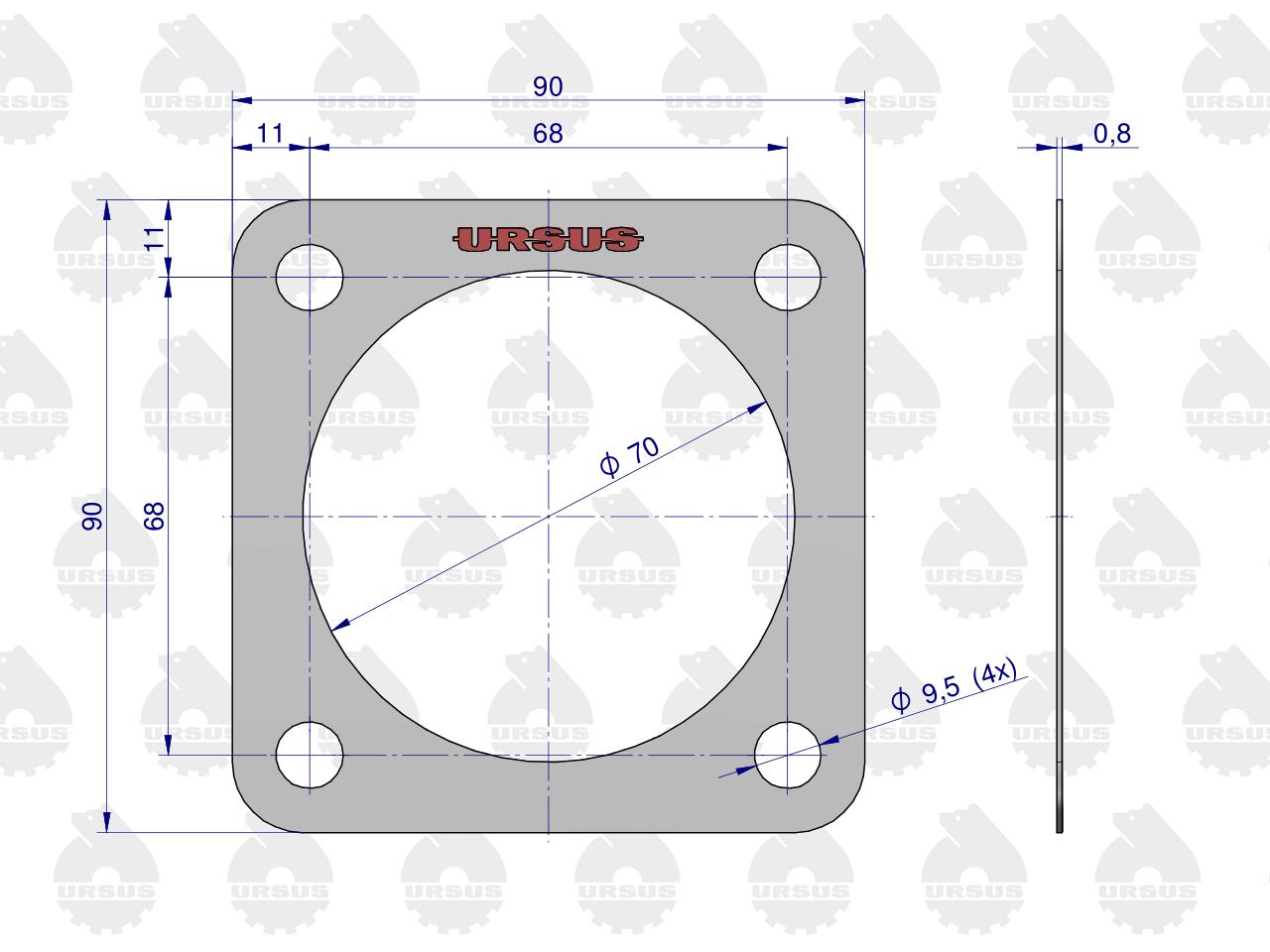 Komplet ( zestaw ) uszczelek skrzyni C-385 ORYGINAŁ URSUS