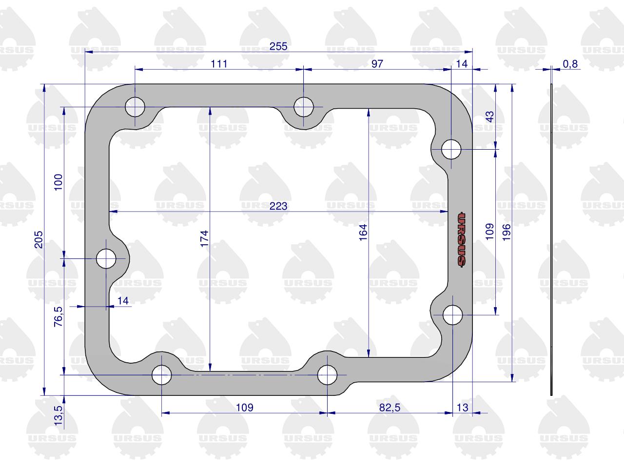 Komplet ( zestaw ) uszczelek skrzyni C-385 ORYGINAŁ URSUS