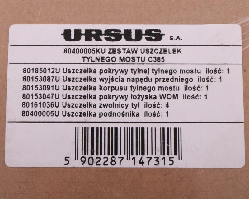 Komplet ( zestaw ) uszczelek tylnego mostu C-385 ORYGINAŁ URSUS