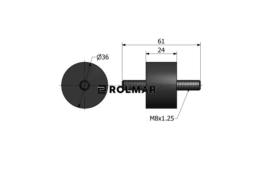 Łącznik gumowy maski 80600200, 67115205 C-385