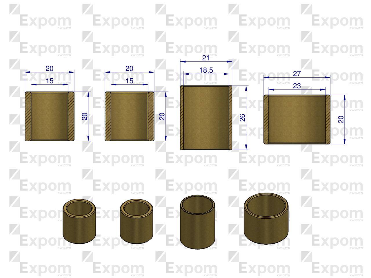 Komplet tulejek rozrusznika R-7 50458155 4-szt EXPOM KWIDZYN eu 