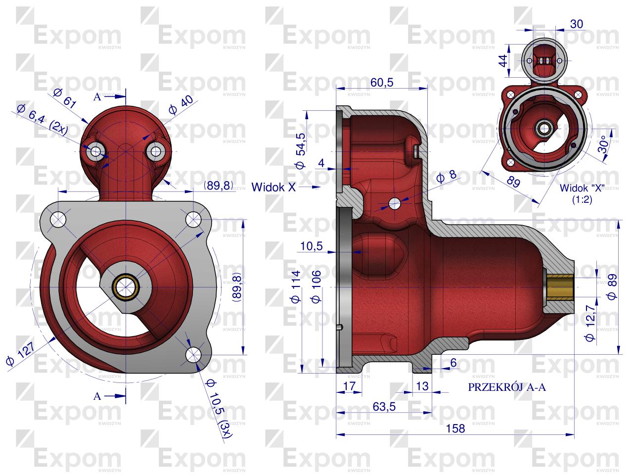 Głowica rozrusznika R-11a 46657120. 851502 C-330/360 EXPOM KWIDZYN