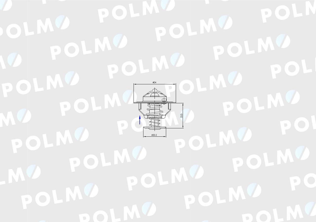 Termostat 87803664 Fiat POLMO