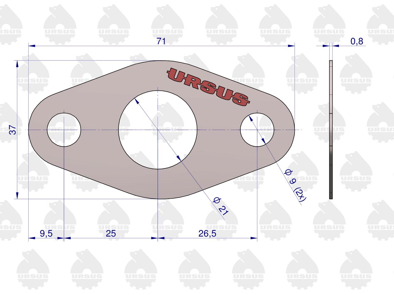 Uszczelka odprowadzenia oleju turbo krążelit 0.8mm C-385 ( sprzedawane po 10 ) ORYGINAŁ URSUS
