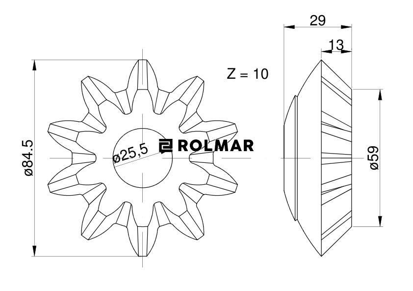 Satelita mechanizmu różnicowego MF3/MF4