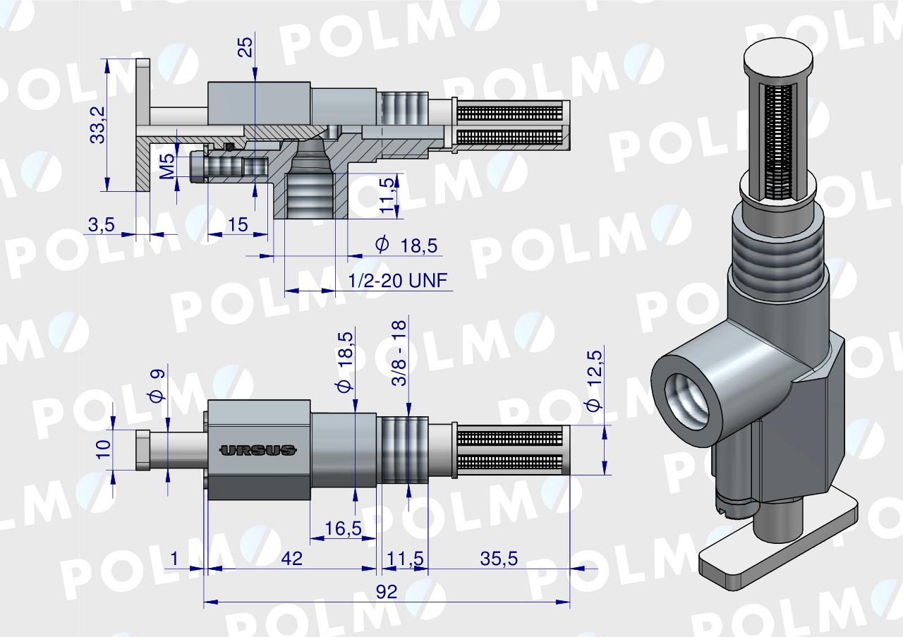 Kran paliwa z sitkiem kompletny MF3 ORYGINAŁ URSUS