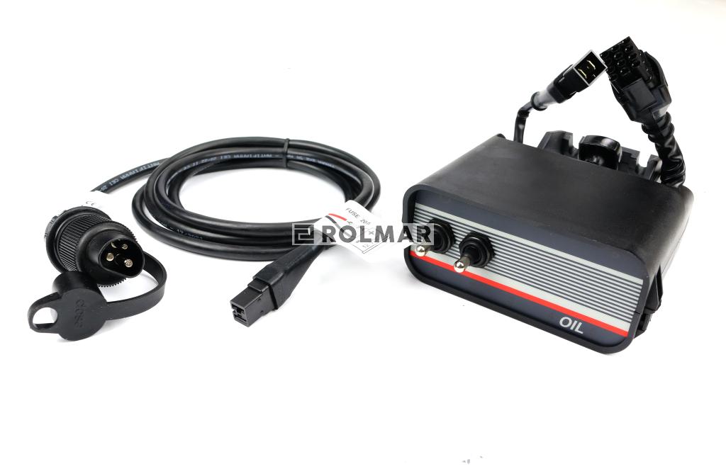 Panel z dwoma przełącznikami 2-pozycyjnymi (ON/OFF/ON centrowanie sprężyną)12V DC do elektrozaworów