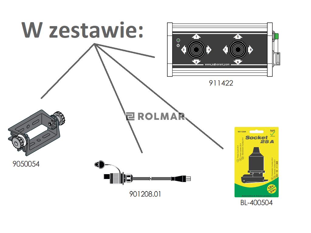 Panel z dwoma joystickami 4-pozycyjnymi. 12VDC