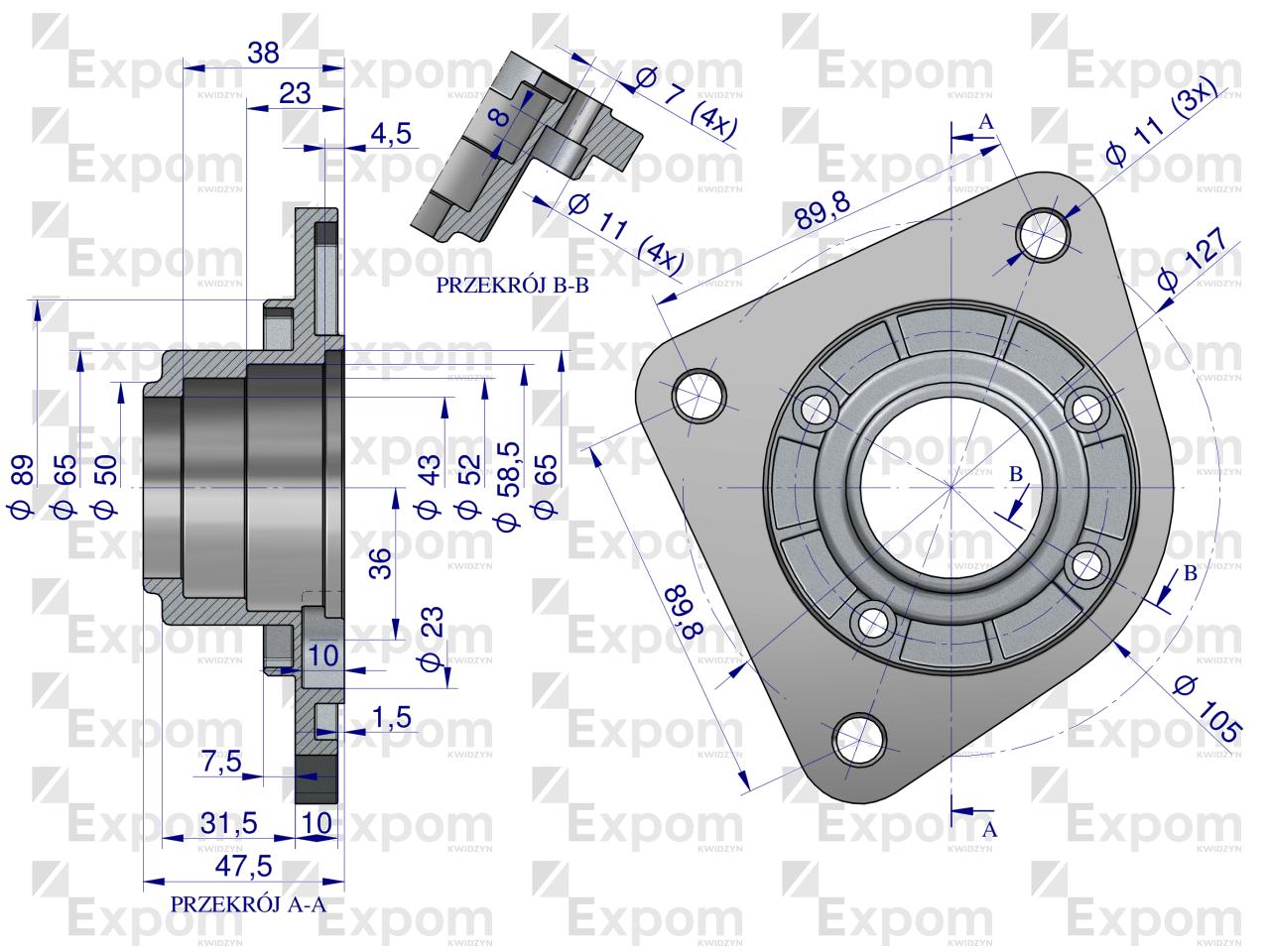 Głowica rozrusznika John Deere typu Magneton 9142745 Blue Line EXPOM KWIDZYN