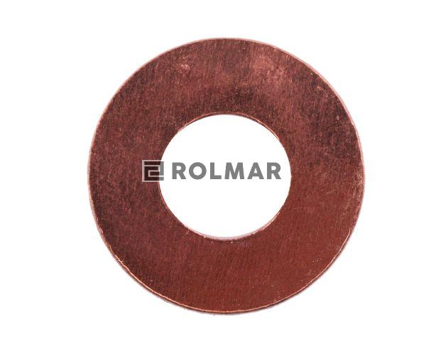 Podkładka. uszczelka miedziana wtryskiwacza 9x22 (1.0 mm) płaska ( sprzedawane po 100 )