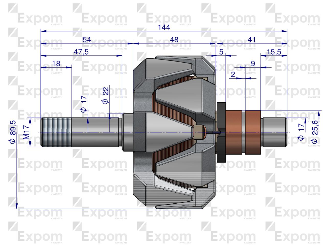 Wirnik alternatora AX230000 AX260000EX C-330 C-360 Nowy Typ EXPOM KWIDZYN eu 