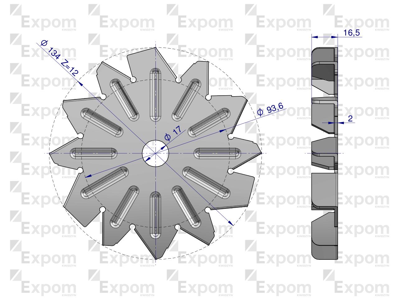 Wentylator alternatora AX230000 AX260000EX C-330 C-360 Nowy Typ EXPOM KWIDZYN eu 