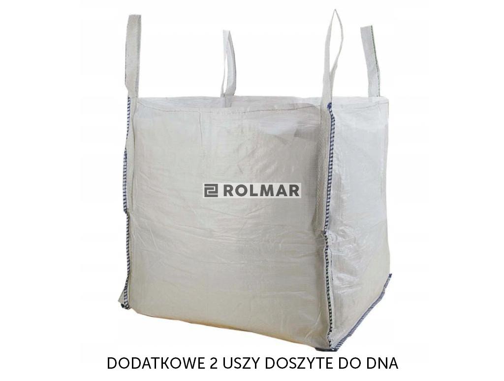 Worek BIG BAG 1000kg. 100x100x100. 4 uchwyty+ 2 doszyte do dna. góra otwarta/ dół zamknięty