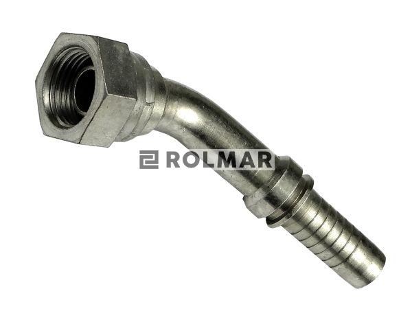 Zakucie hydrauliczne kątowe DKR45 DN16-5/8"BSP nakrętka (45 stopni) CAST