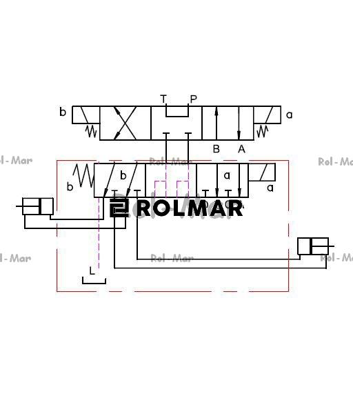 Dzielnik, zawór, elektrozawór kierunkowy elektromagnetyczny kontroli DVS6-6/2L G3/8 50L