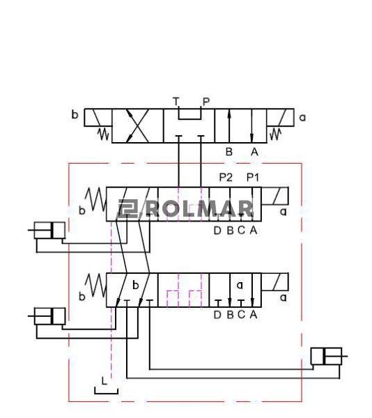 Dzielnik, zawór, elektrozawór kierunkowy elektromagnetyczny kontroli DVS6-6/2L G3/8 50L