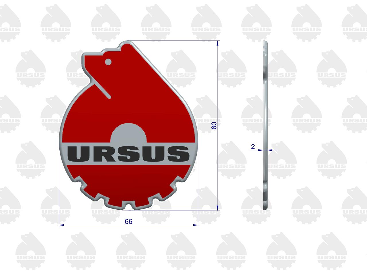 Emblemat. naklejka wypukła 3D-w3 ORYGINAŁ URSUS ( sprzedawane po 4 )