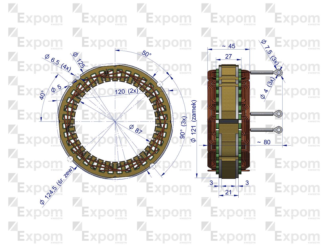 Stojan alternatora EX230000. EX260000 C-330 C-360 EXPOM KWIDZYN eu