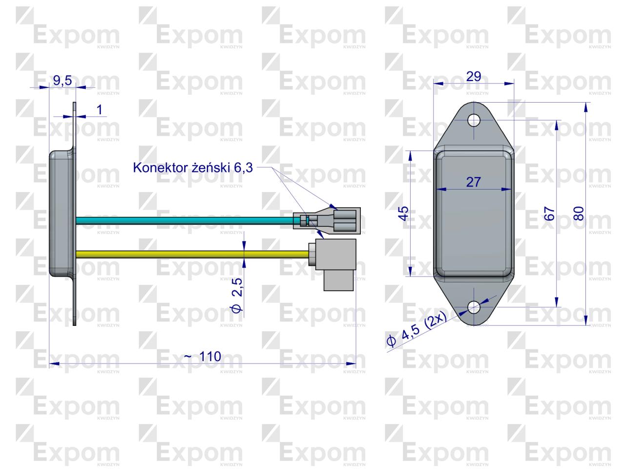 Regulator alternatora EX230000. EX260000 C-330 C-360 EXPOM KWIDZYN eu