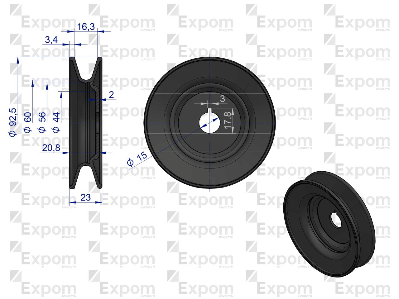 Koło pasowe alternatora EX260000EX C-360 EXPOM KWIDZYN eu
